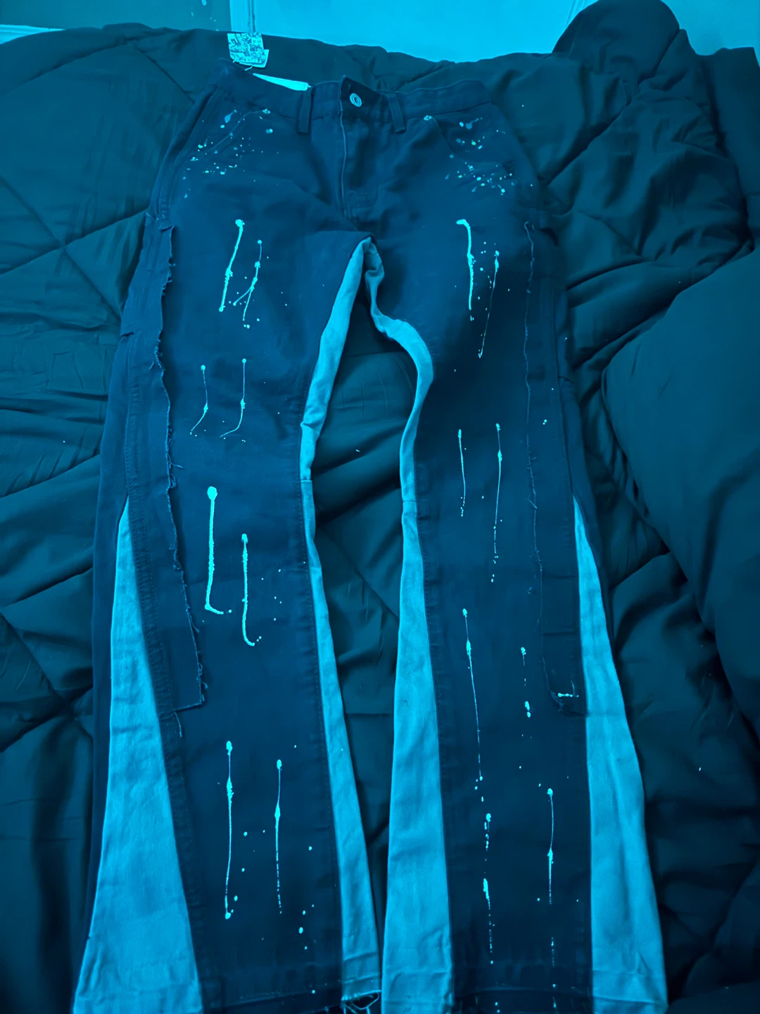 Gallery Dept. Black Paint Splatter Jeans - photo 2