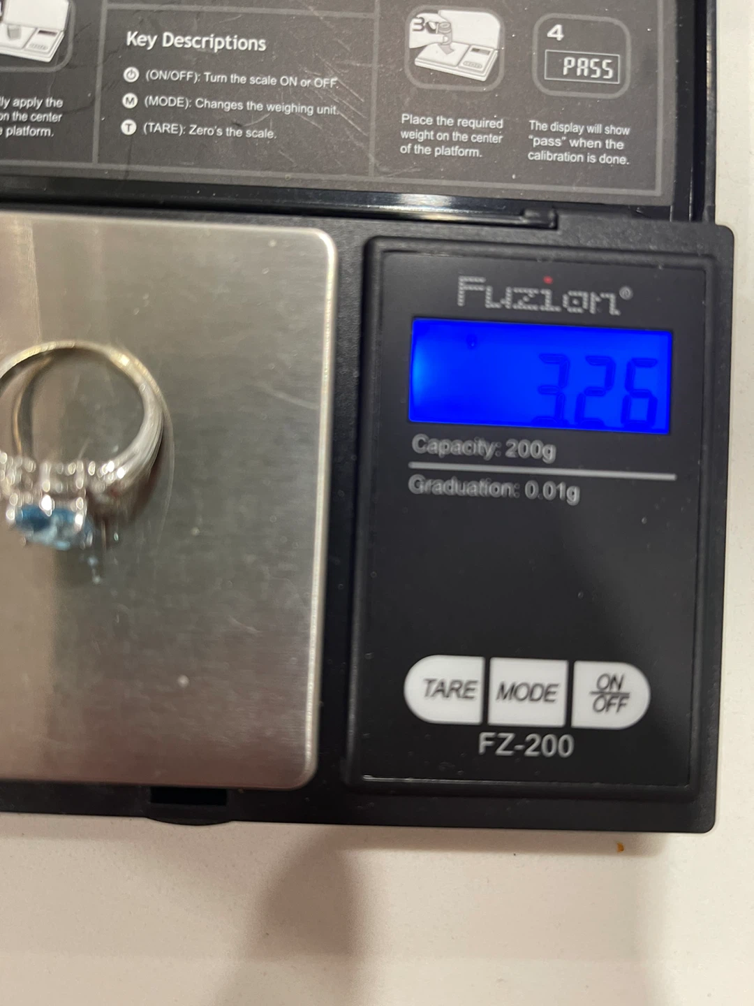 14k yellow Gold Blue Topaz & Diamond Halo Ring - photo 2