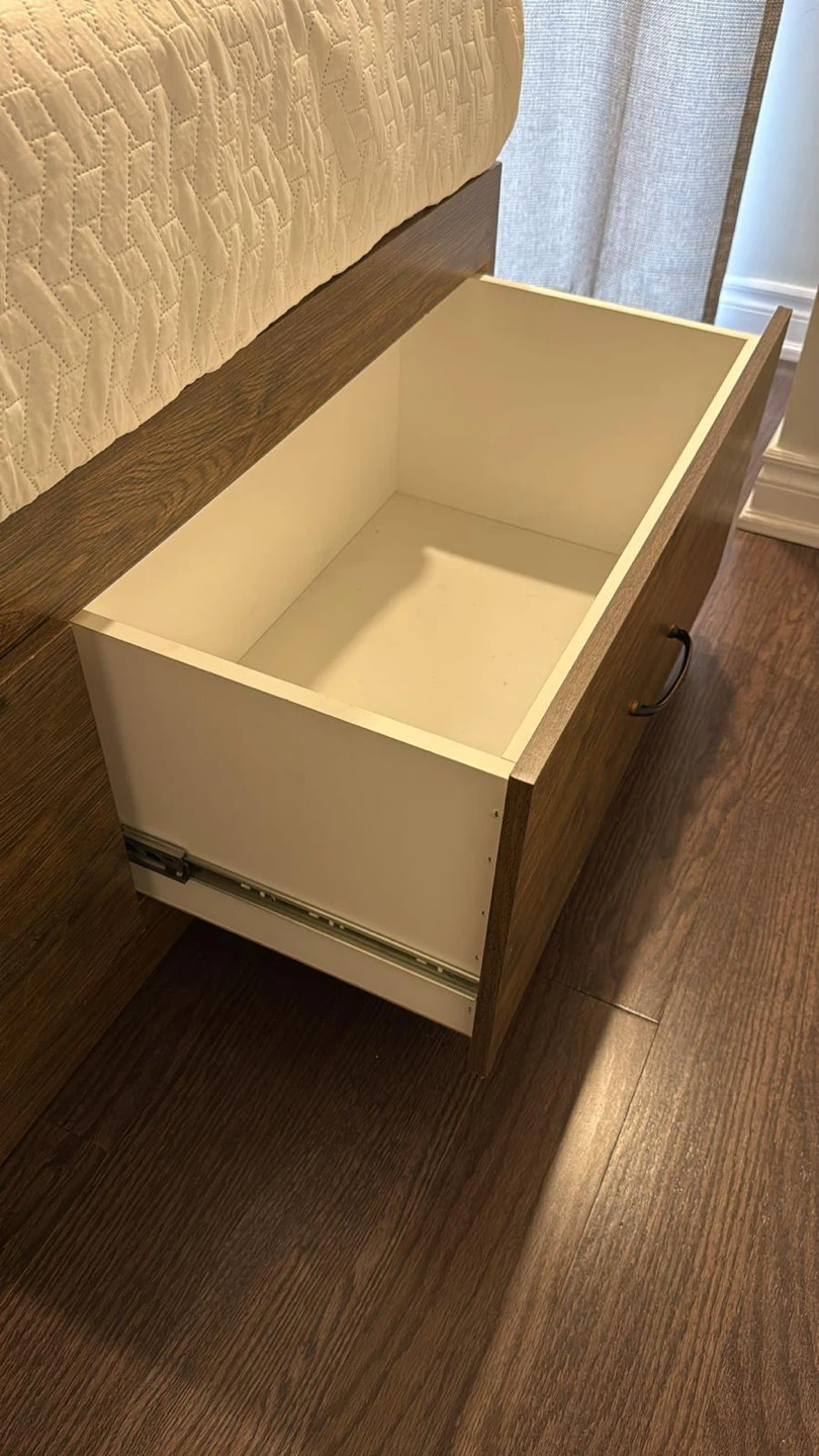 Custom made queen bed with night stand - photo 4