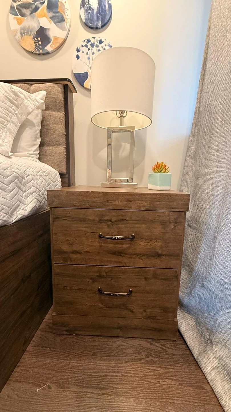 Custom made queen bed with night stand - photo 5