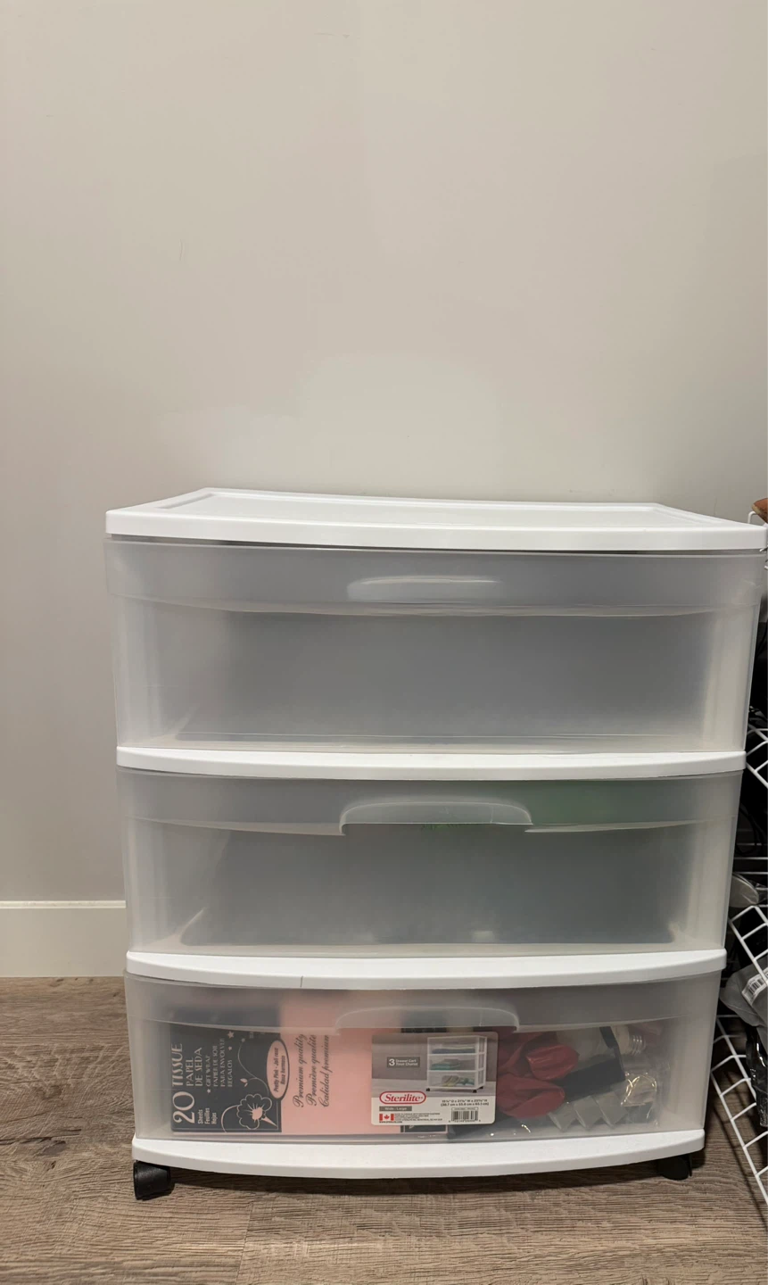 Sterilite 3-Drawer Wide Chest