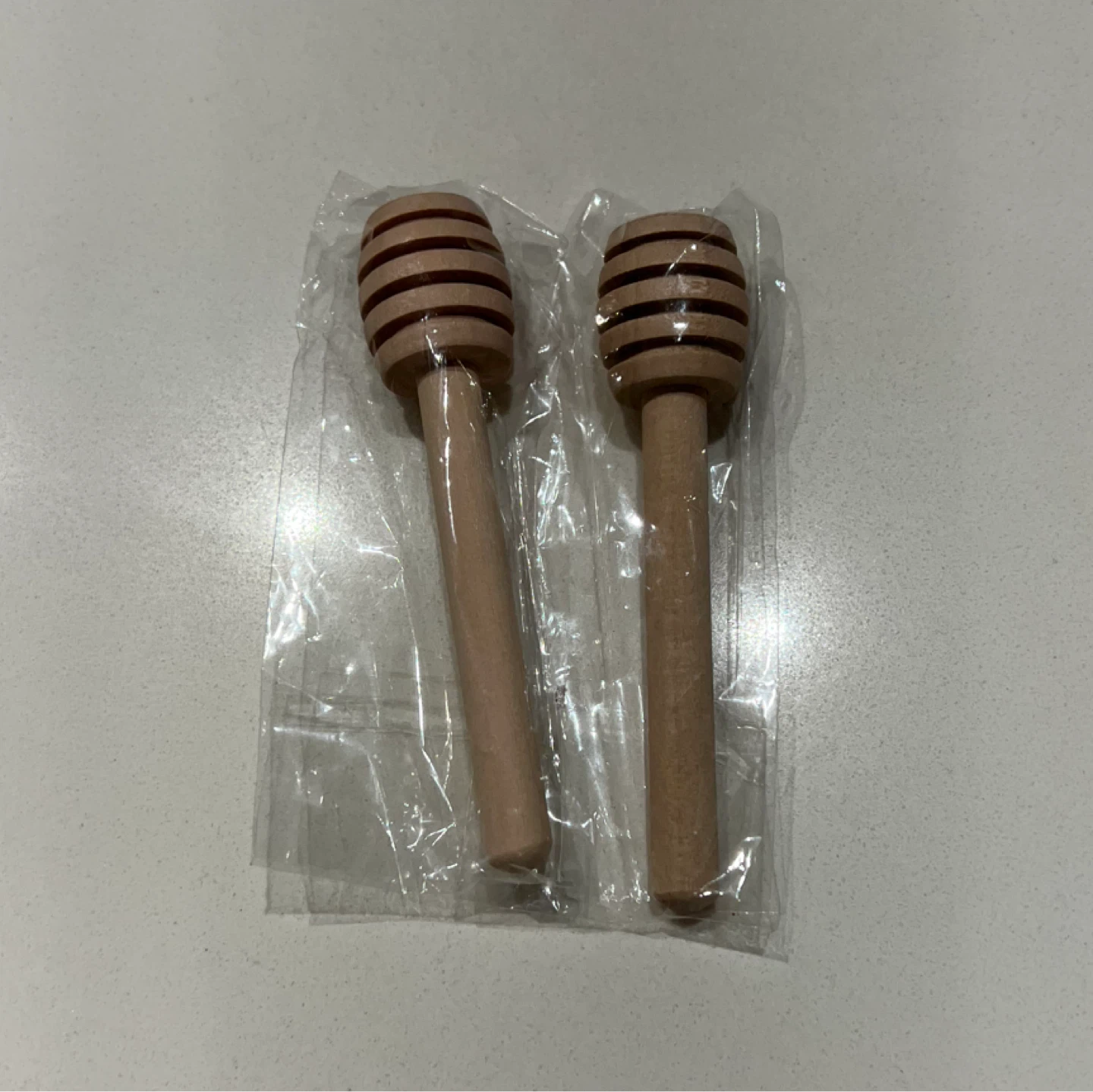 Set of 2 Wooden Honey Dippers