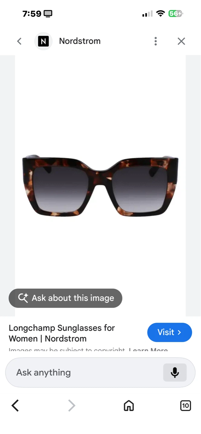 Longchamp Tortoiseshell Sunglasses
