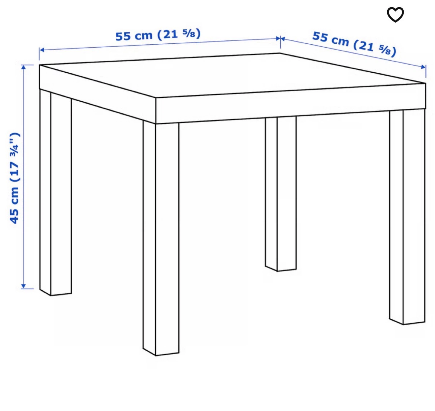 IKEA LACK Side Table White 55x55 cm - photo 3