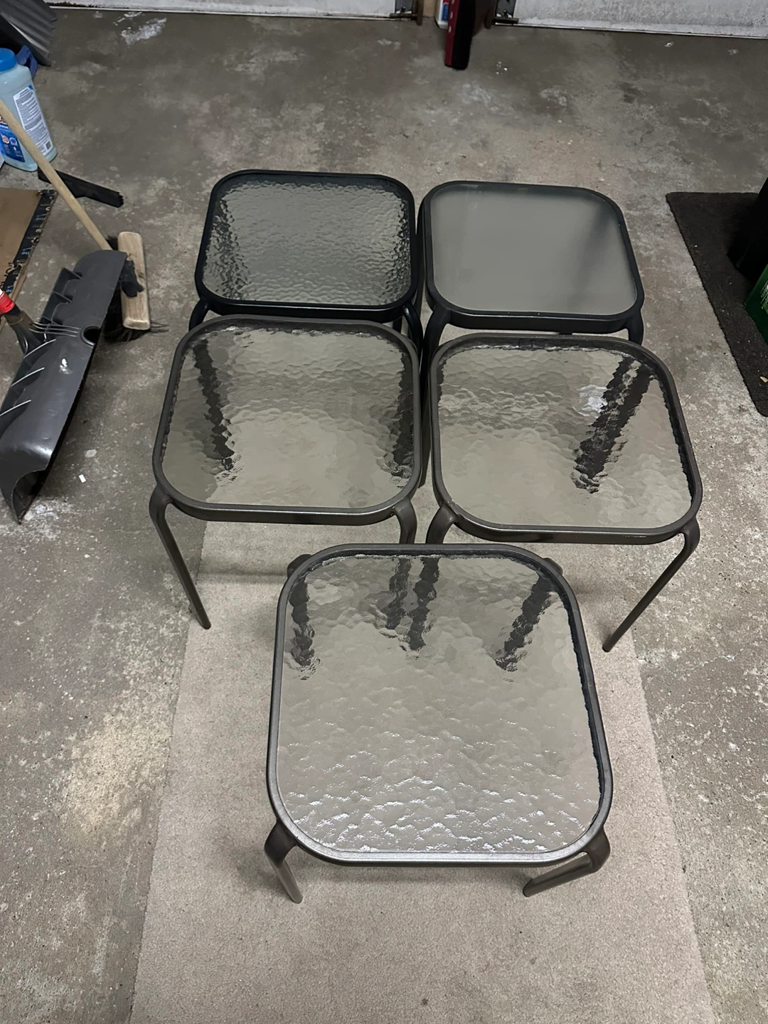 Glass Outdoor Side Tables