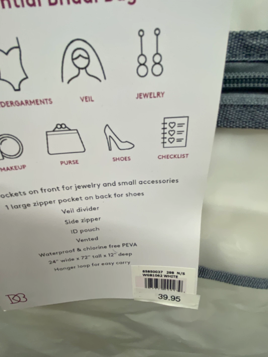 Essential Bridal Bag Garment Bag - photo 2