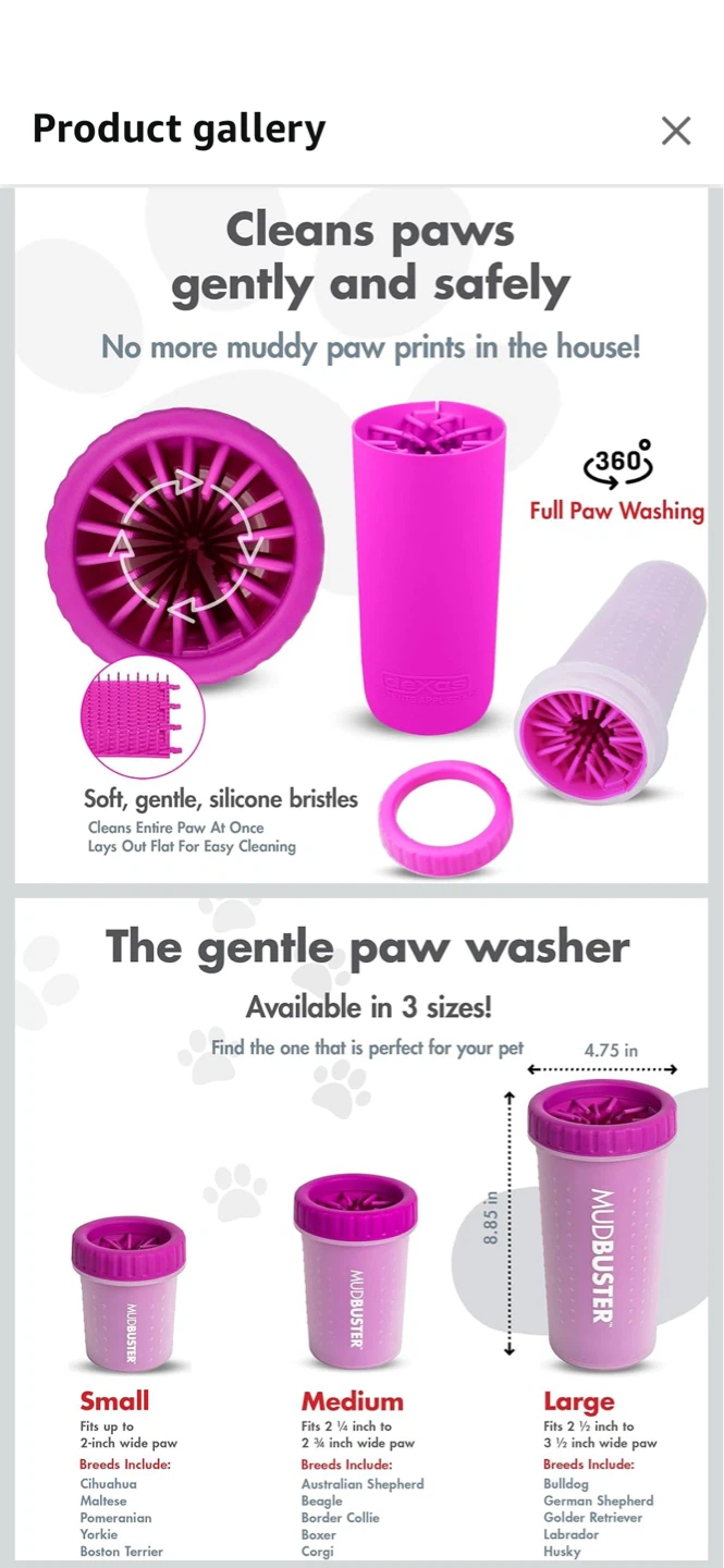 Mudbuster Dog Paw Cleaner - Pink