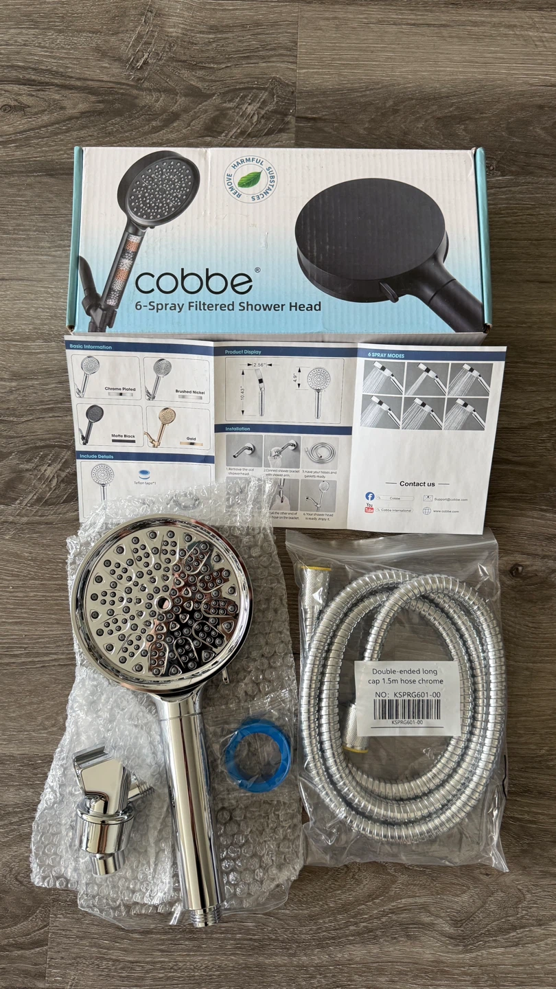 Shower Head High Pressure - 6 Spray Modes with 20-Stage Filter