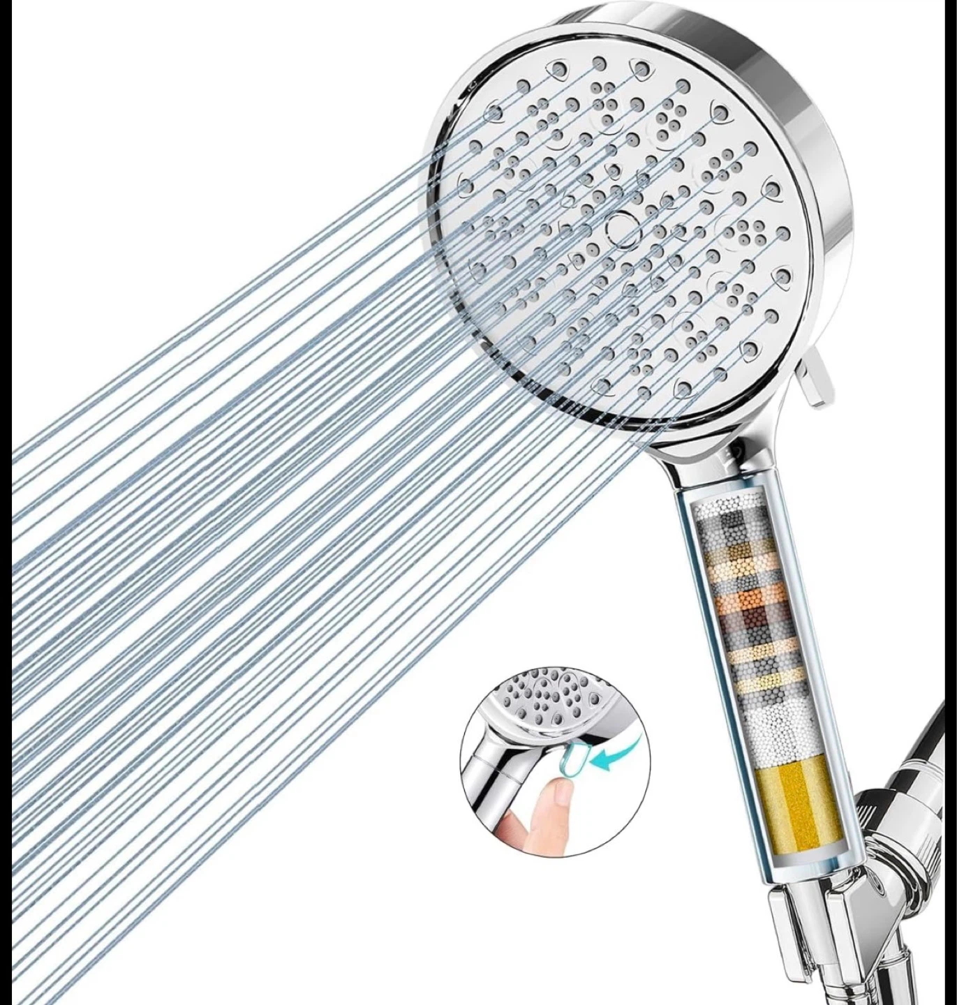 Shower Head High Pressure - 6 Spray Modes with 20-Stage Filter - photo 4