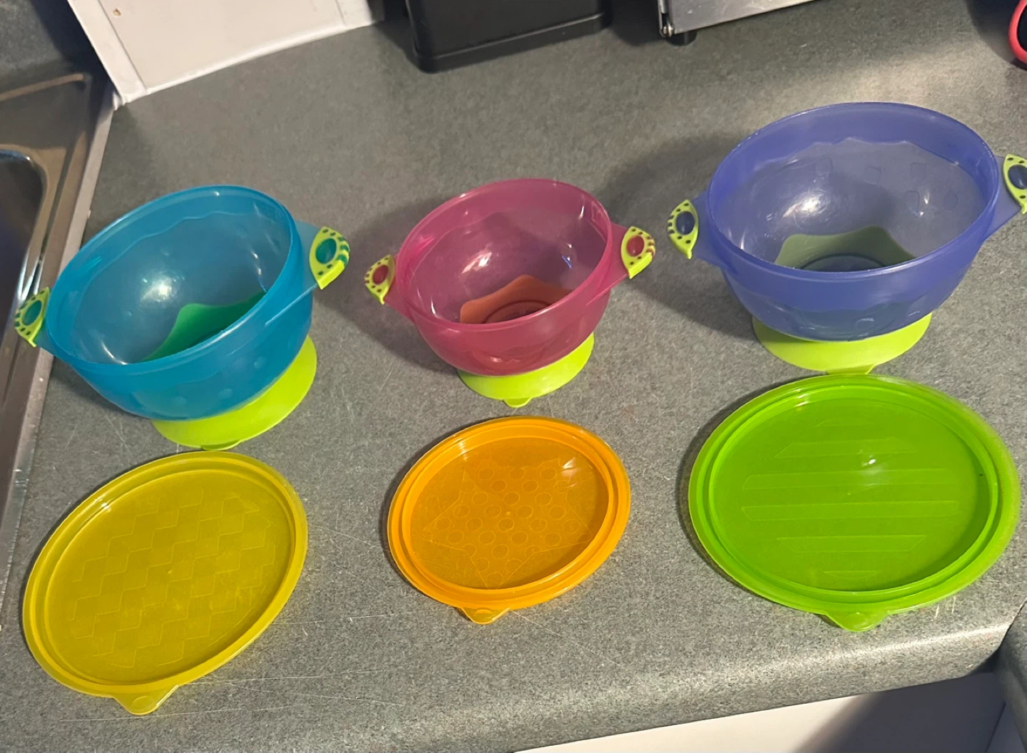 Baby Bowls with Suction Lids
