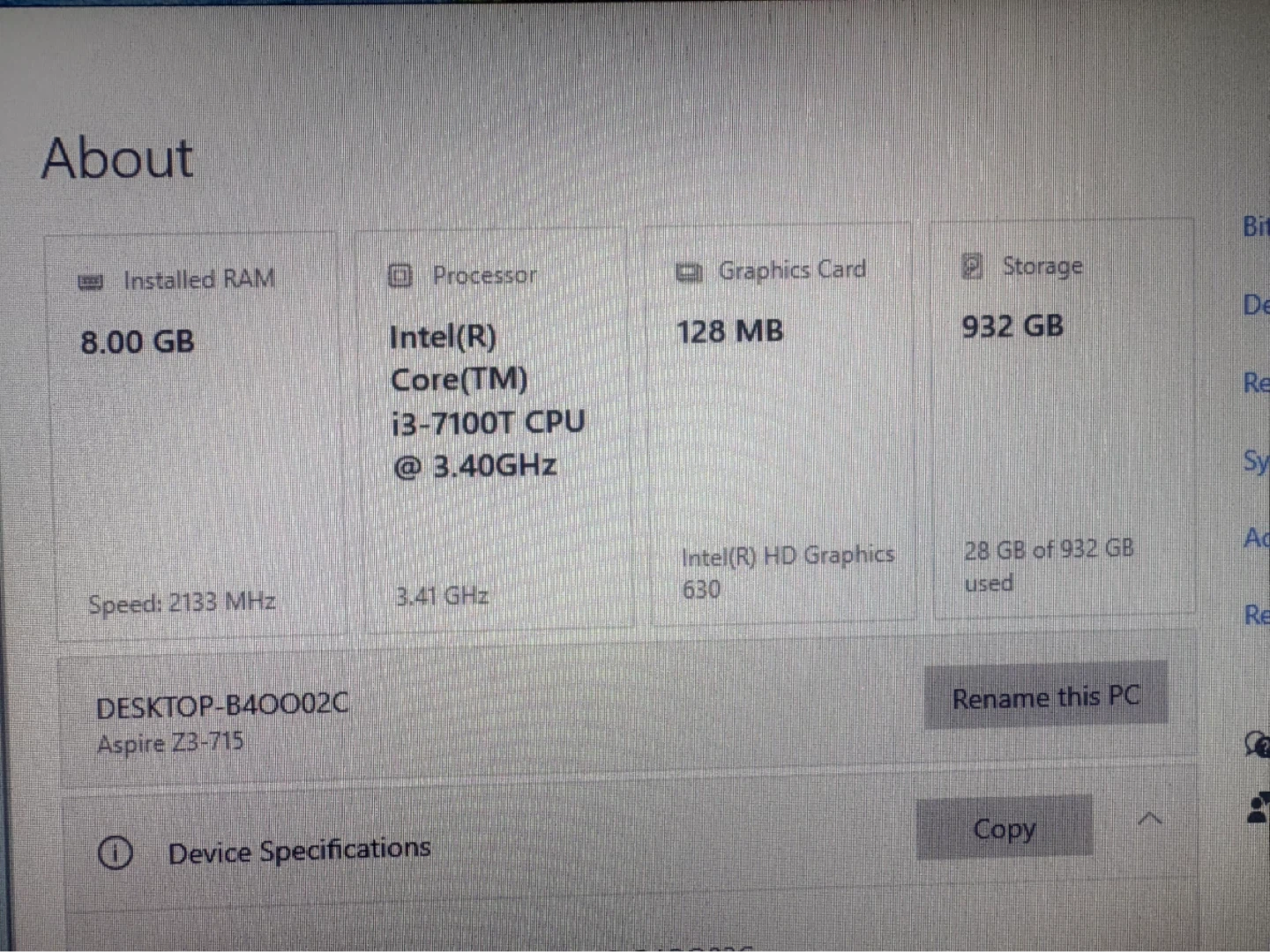 Acer Aspire Z3-715 All-in-One Desktop PC - photo 5
