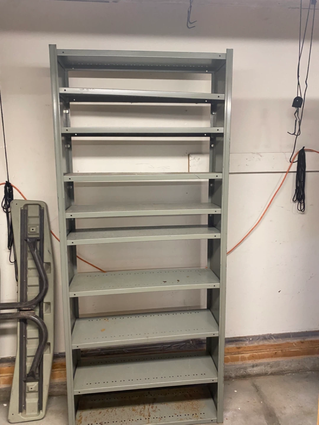 Grey Metal Shelving Unit