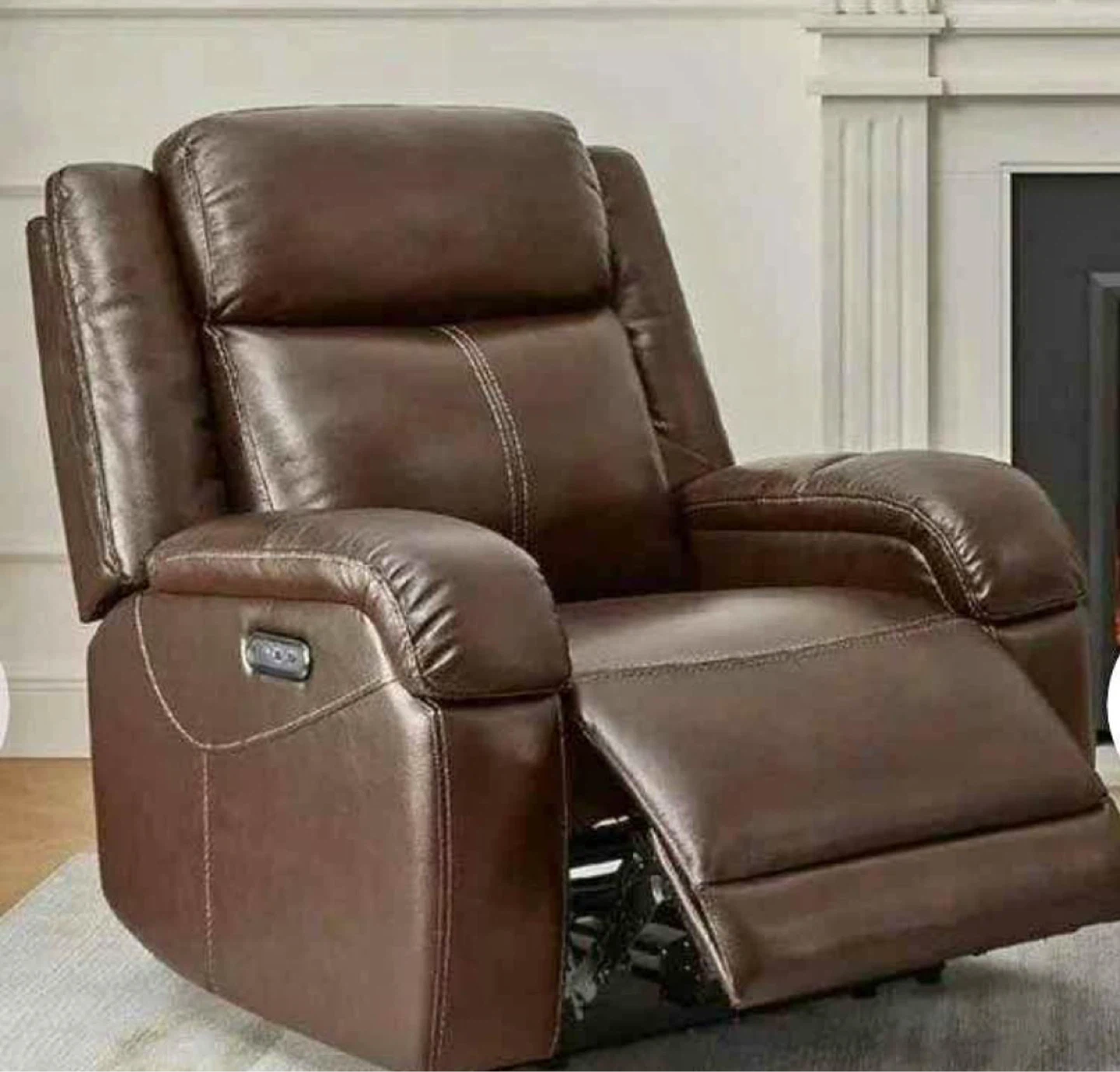 Brown Leather Recliner Chair