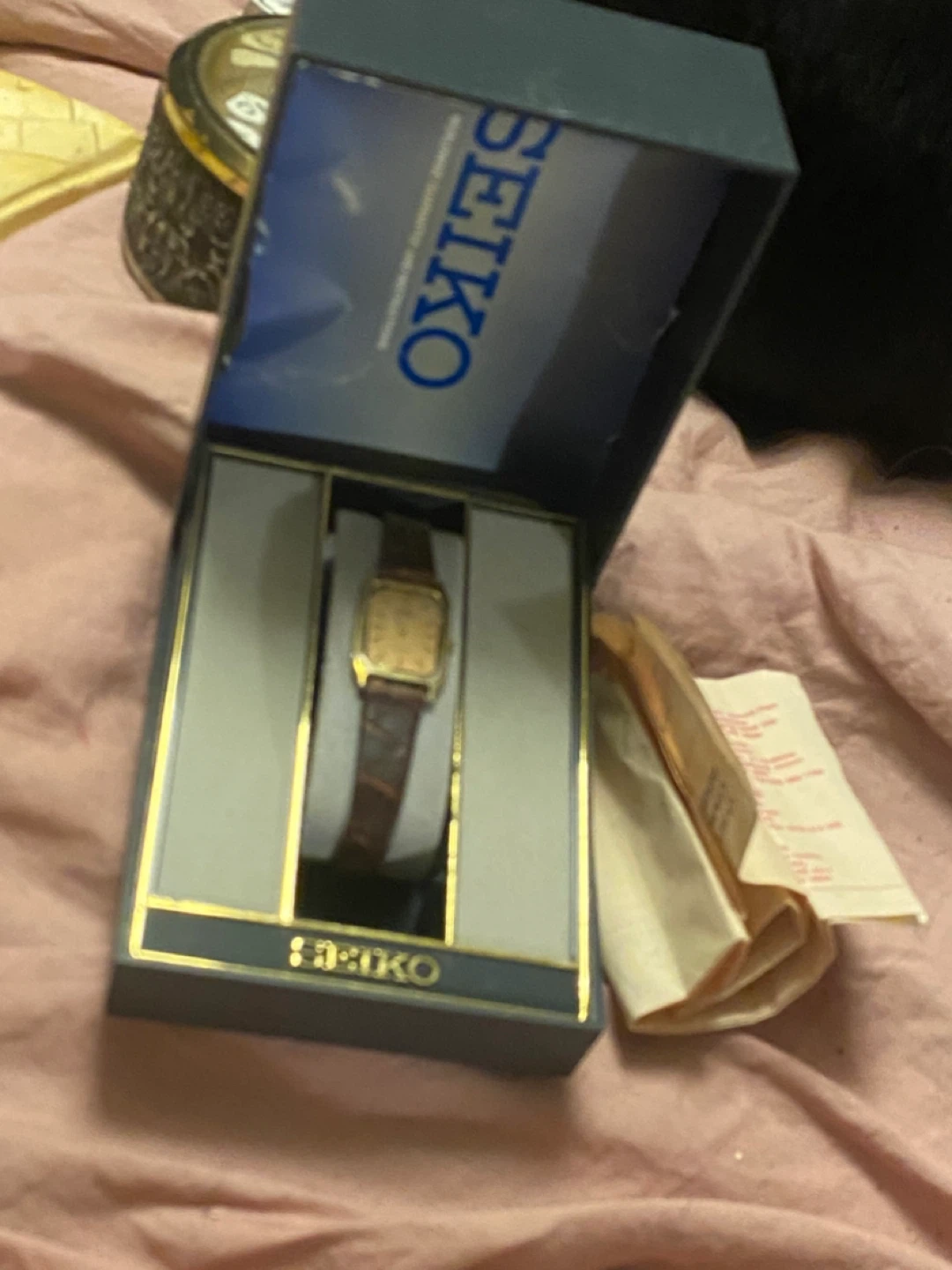 Seiko Women's Gold-Tone Rectangle Watch