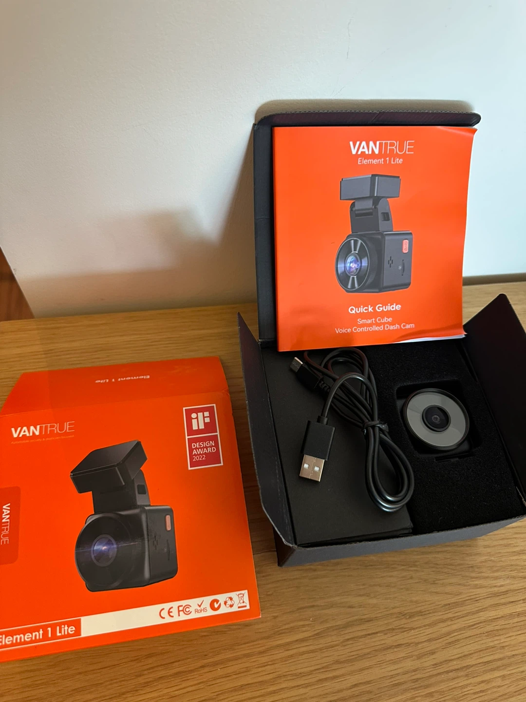 Vantrue Element 1 Lite Voice Controlled Dash Cam