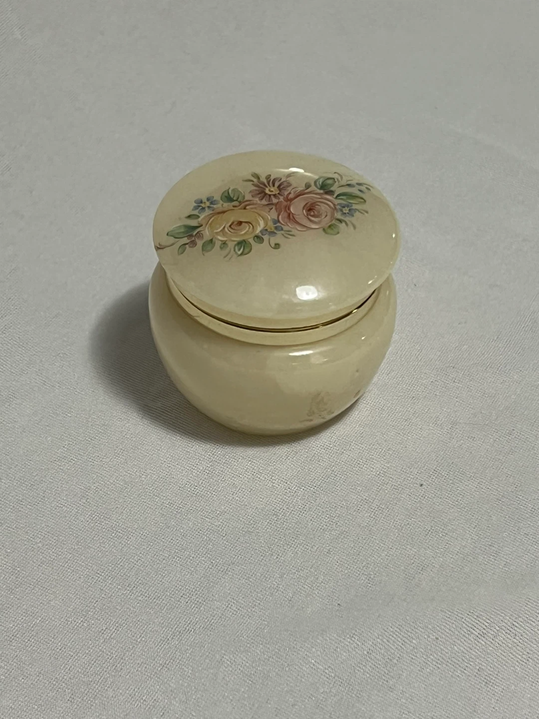 Vintage Italian Alabaster Trinket Box