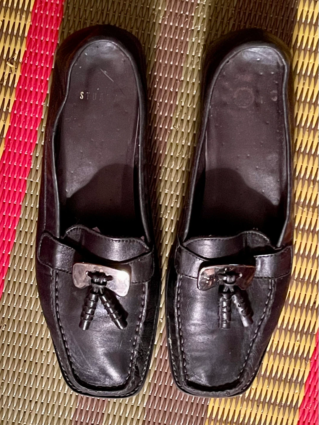 Stuart Weitzman Black Leather Loafers