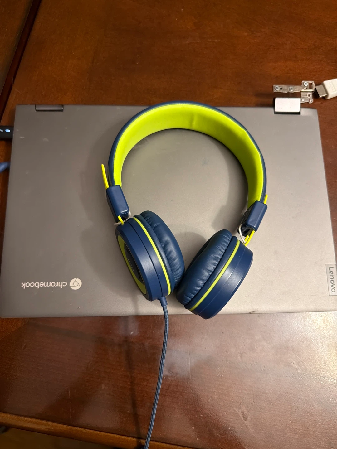 Laptop with headphones