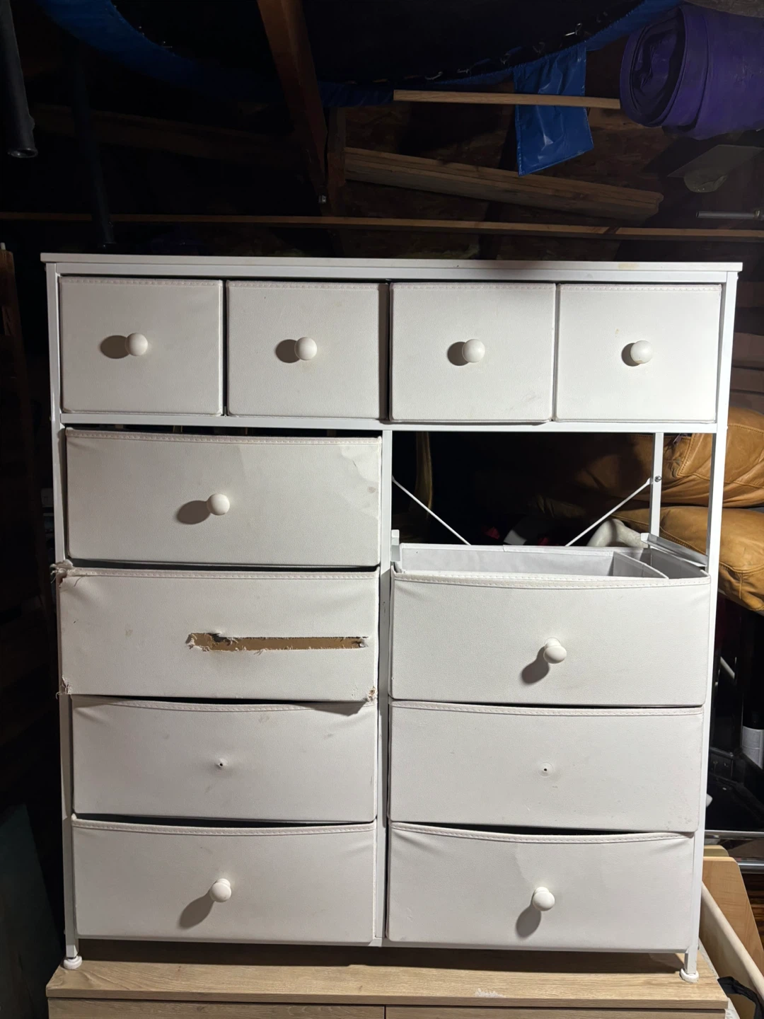 White Fabric Drawer Dresser - photo 4