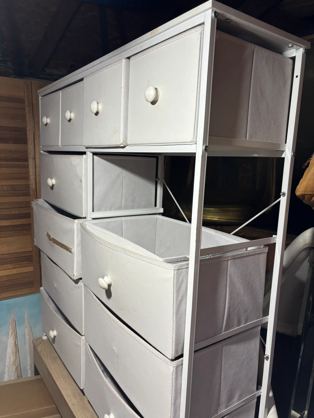 White Fabric Drawer Dresser - photo 3