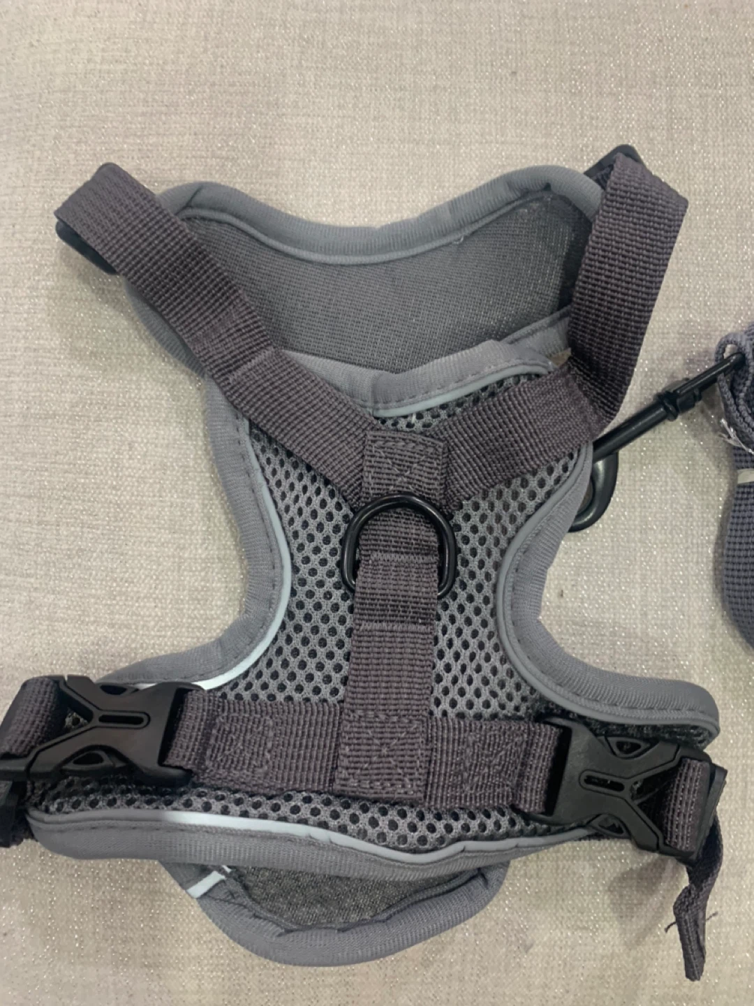 Grey Dog Harness with Leash, Size L - photo 5
