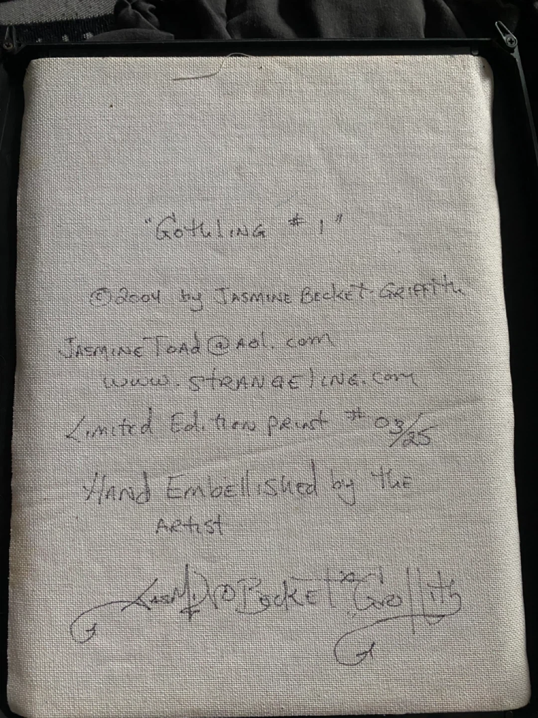 Gothling #1 Limited Edition by Jasmine Becket-Griffith - photo 3