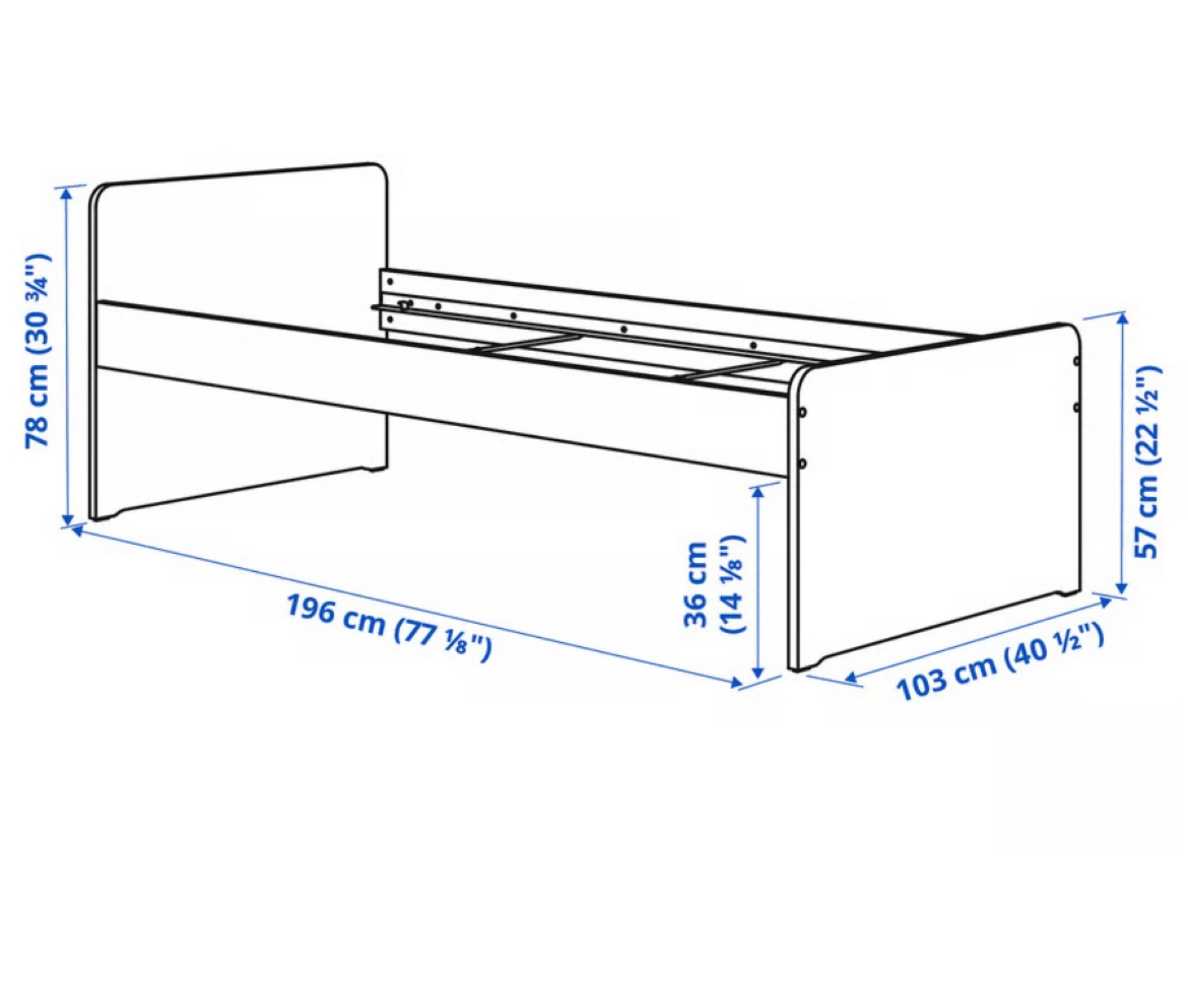IKEA Bed frame and mattress - photo 2