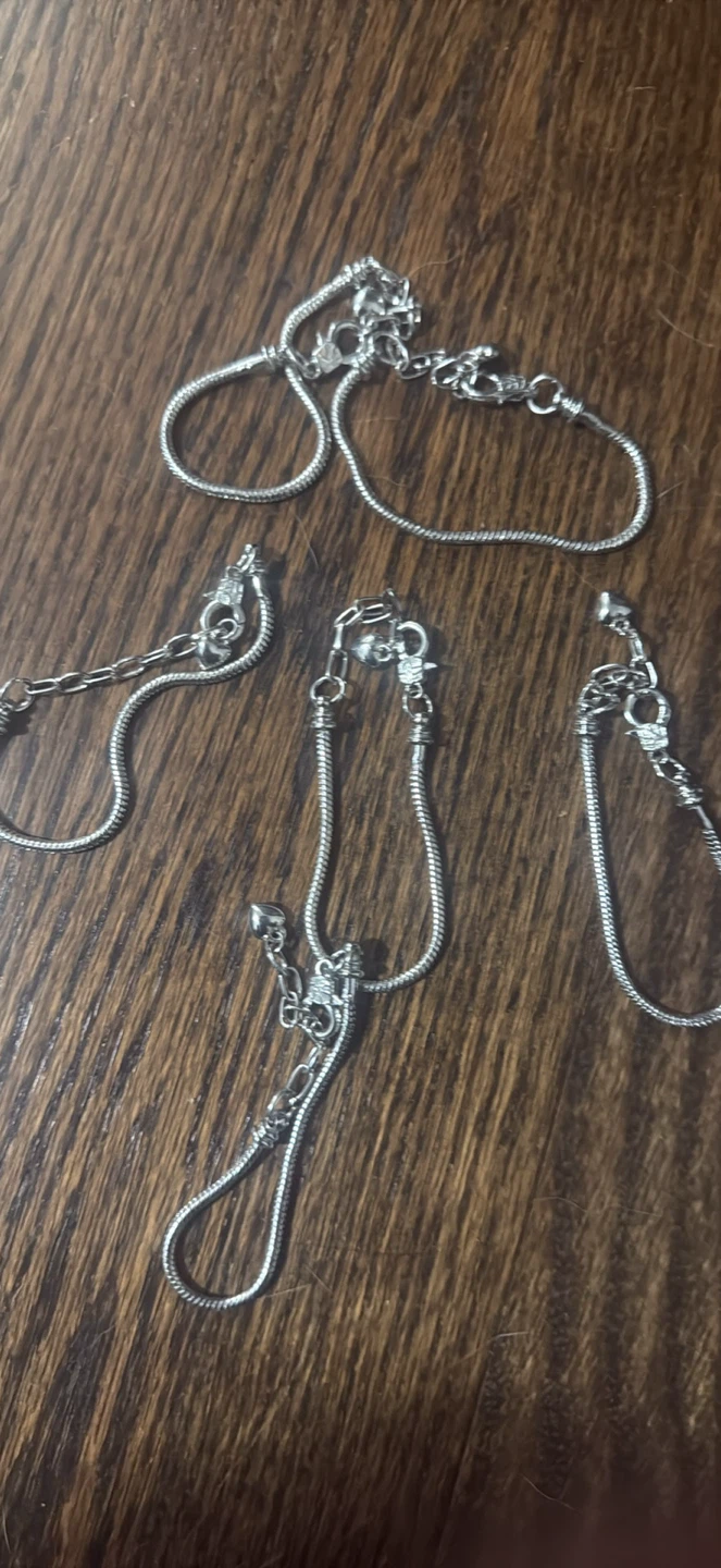 Silver Snake Chain Bracelets - Set of 4 - photo 2