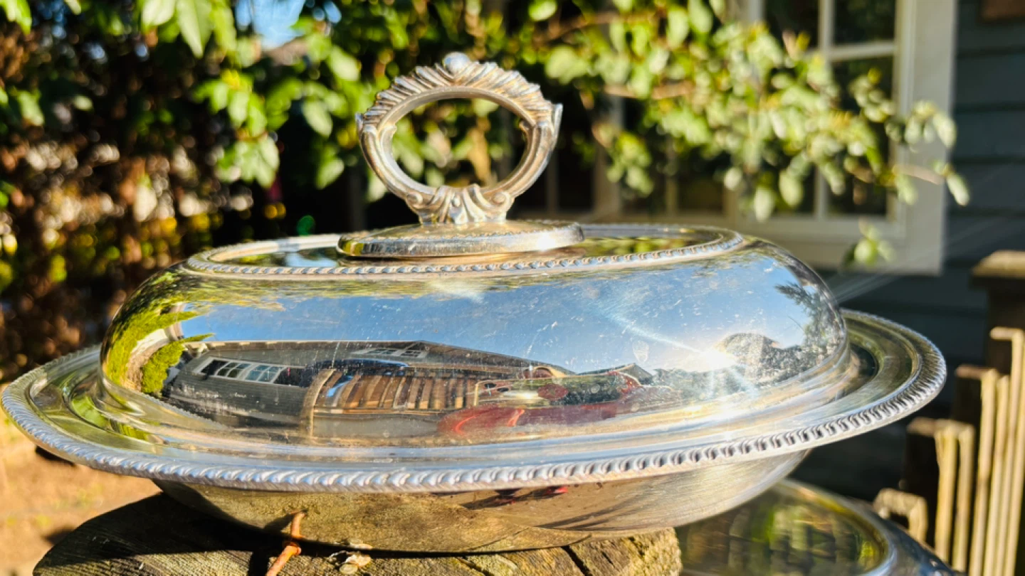 Silver Plated Serving Dish with Lid