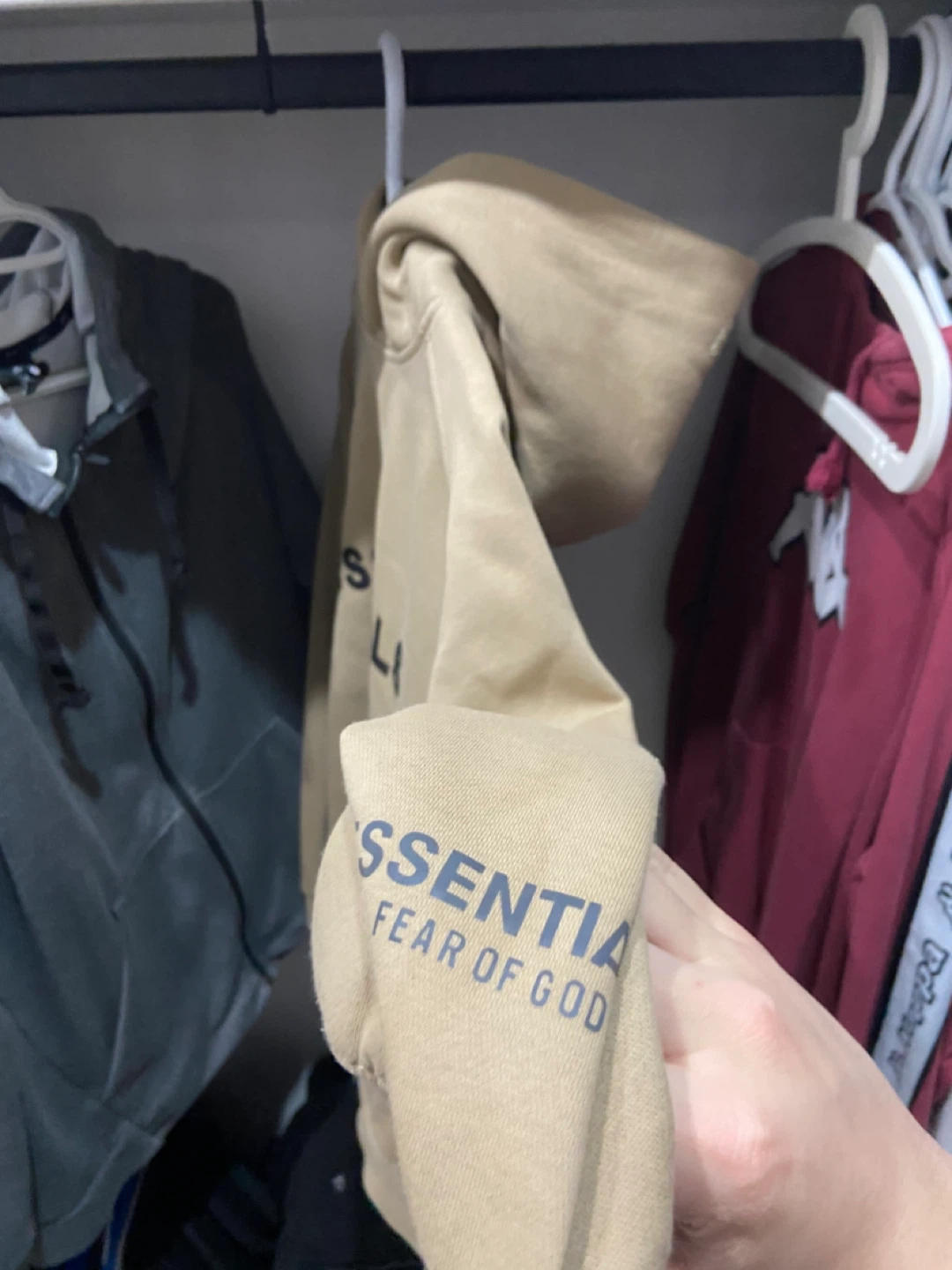 Fear of God Essentials Hoodie Tan - Size M - photo 2