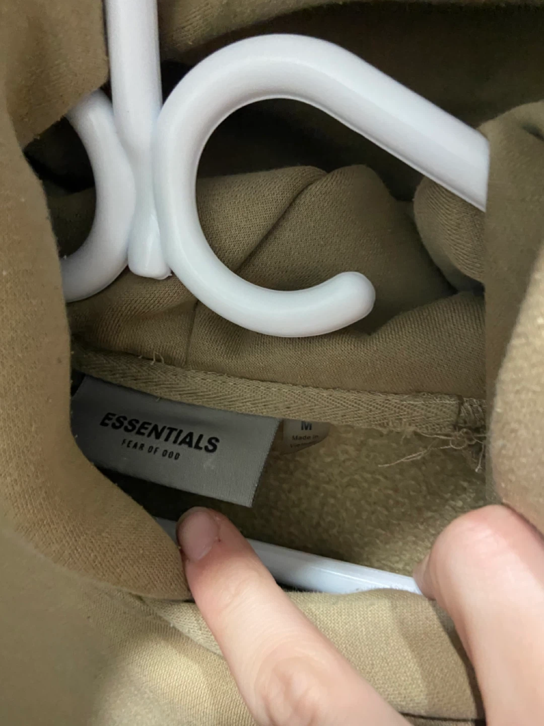 Fear of God Essentials Hoodie Tan - Size M - photo 3