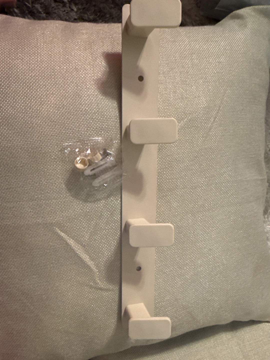 White Wall Hook Rack - photo 2