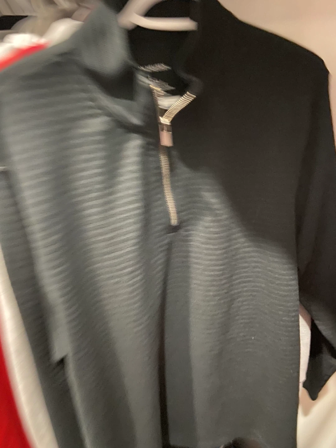 Van Heusen Quarter Zip Pullover Shirt - Size L