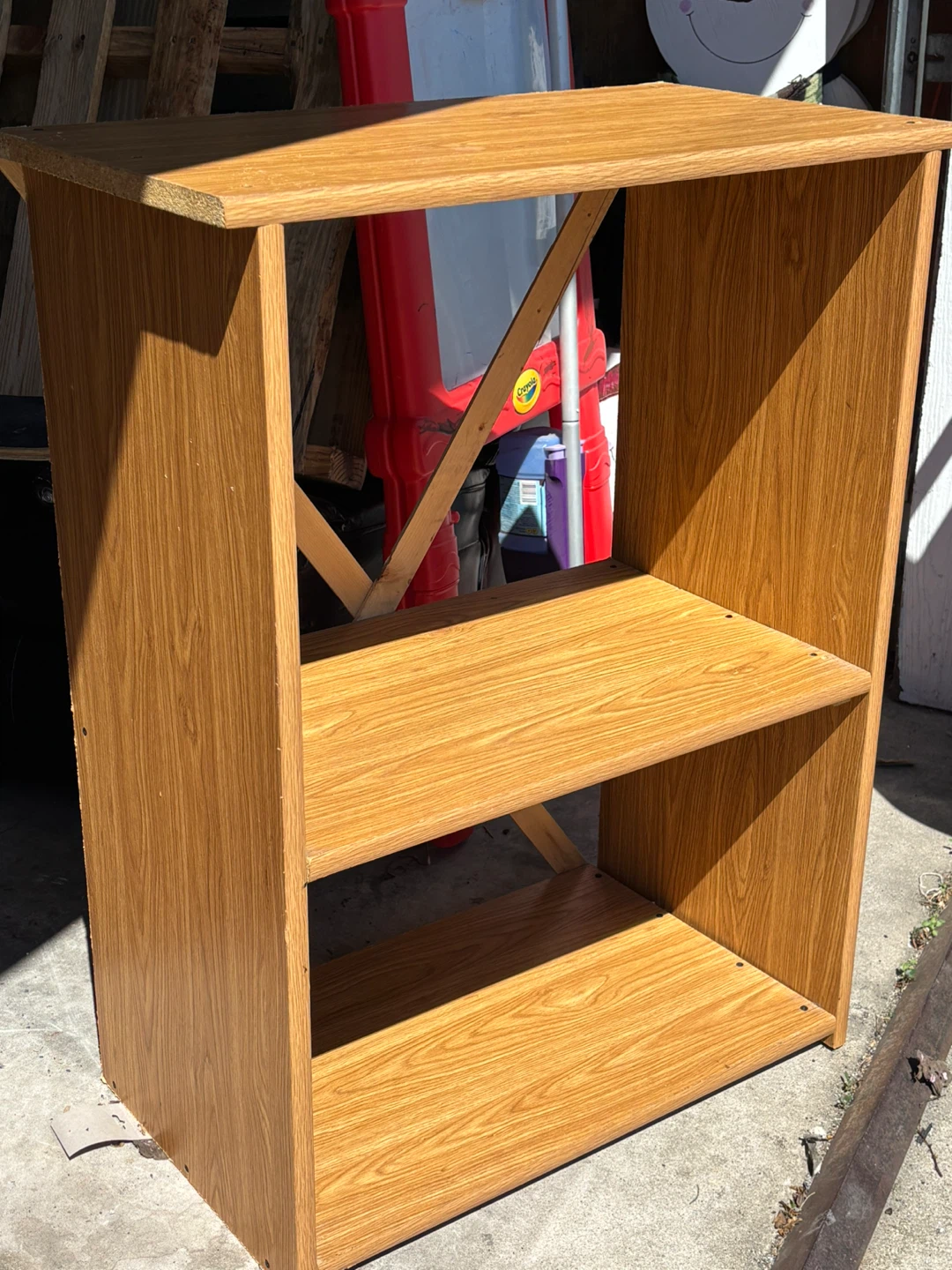 Wooden Shelf Unit - Oak Finish
