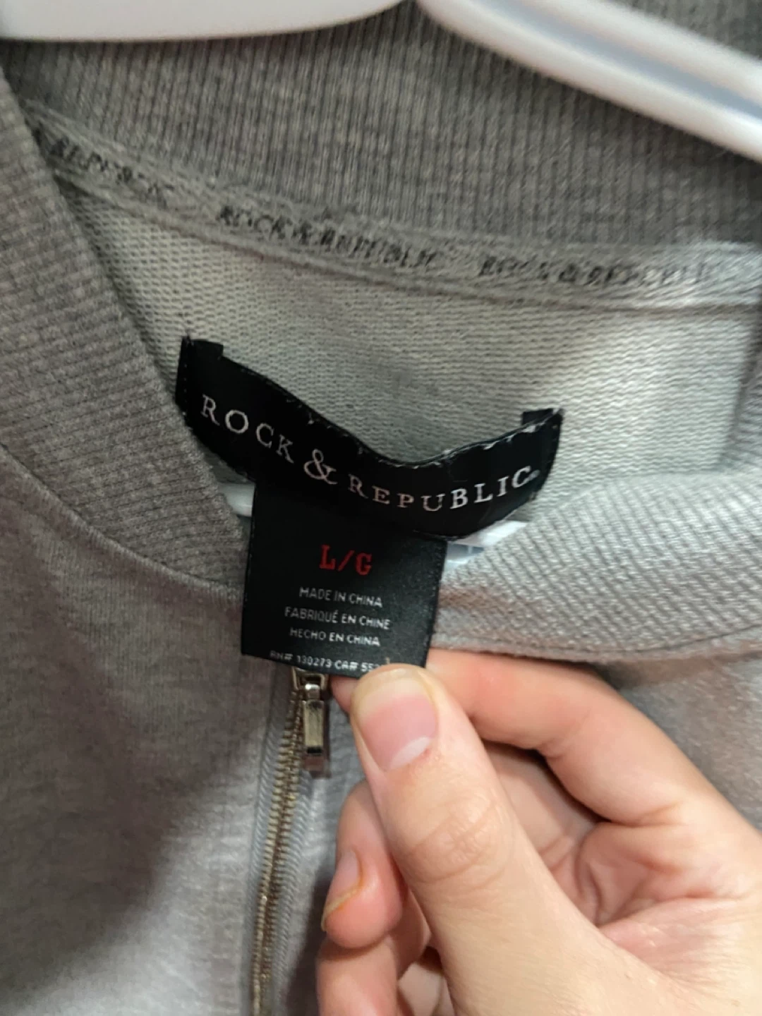 Rock & Republic Grey Bomber Jacket L/G - photo 4