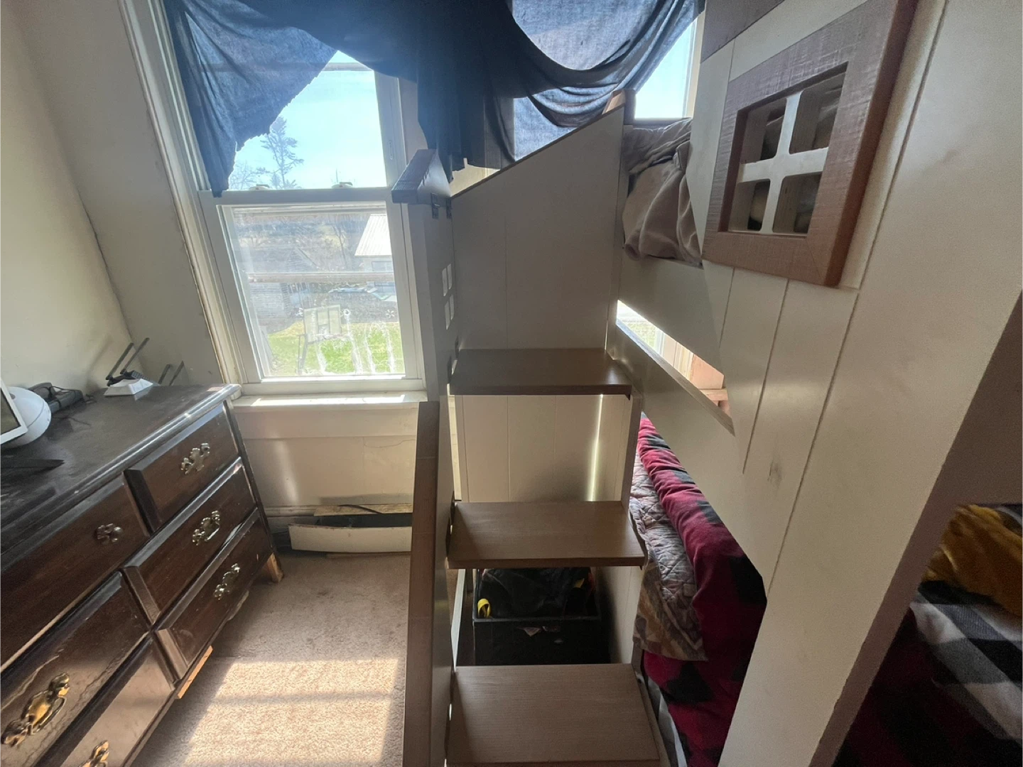 White and Wood Bunk Bed with Drawers - photo 5