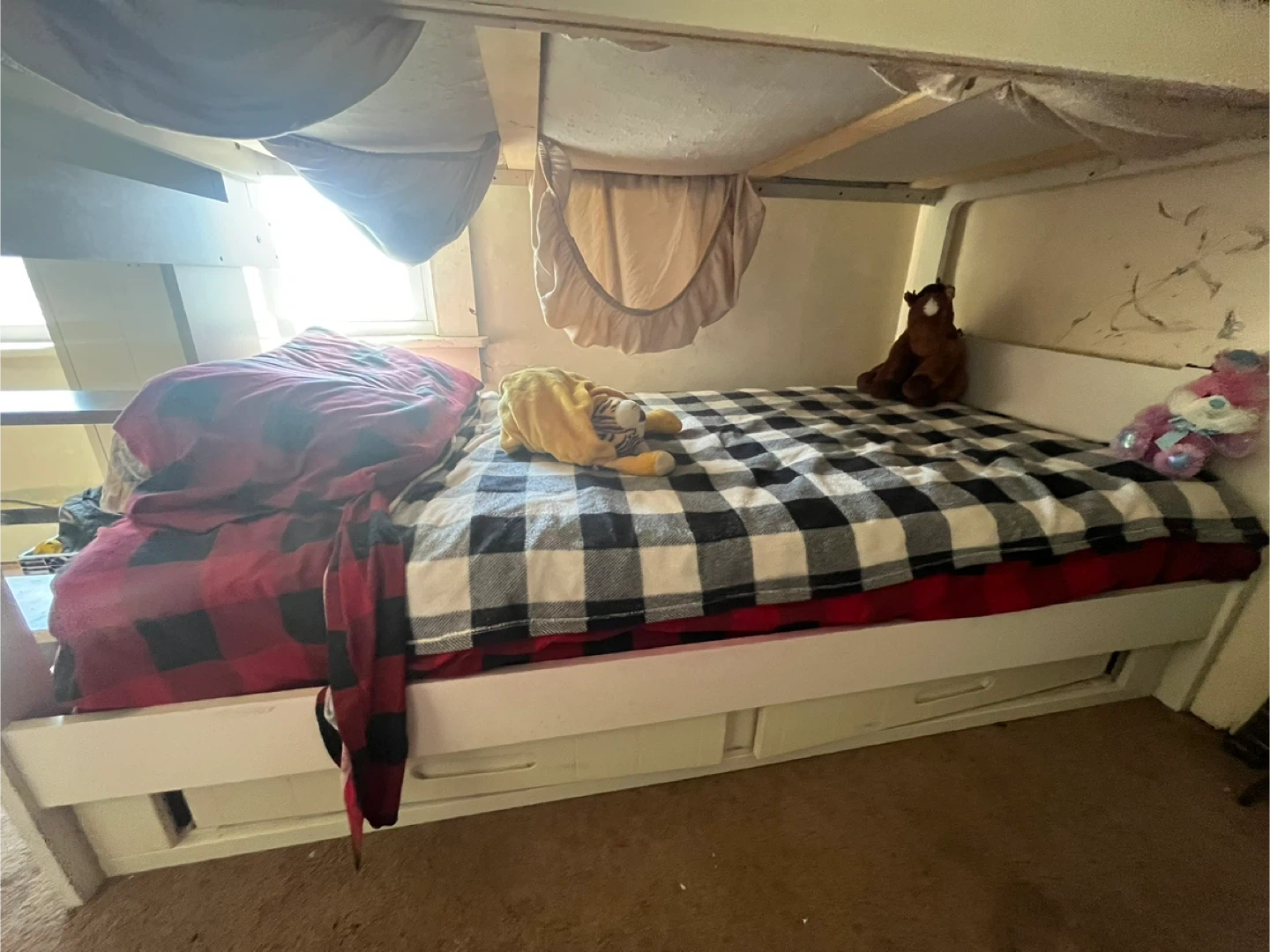 White and Wood Bunk Bed with Drawers - photo 3