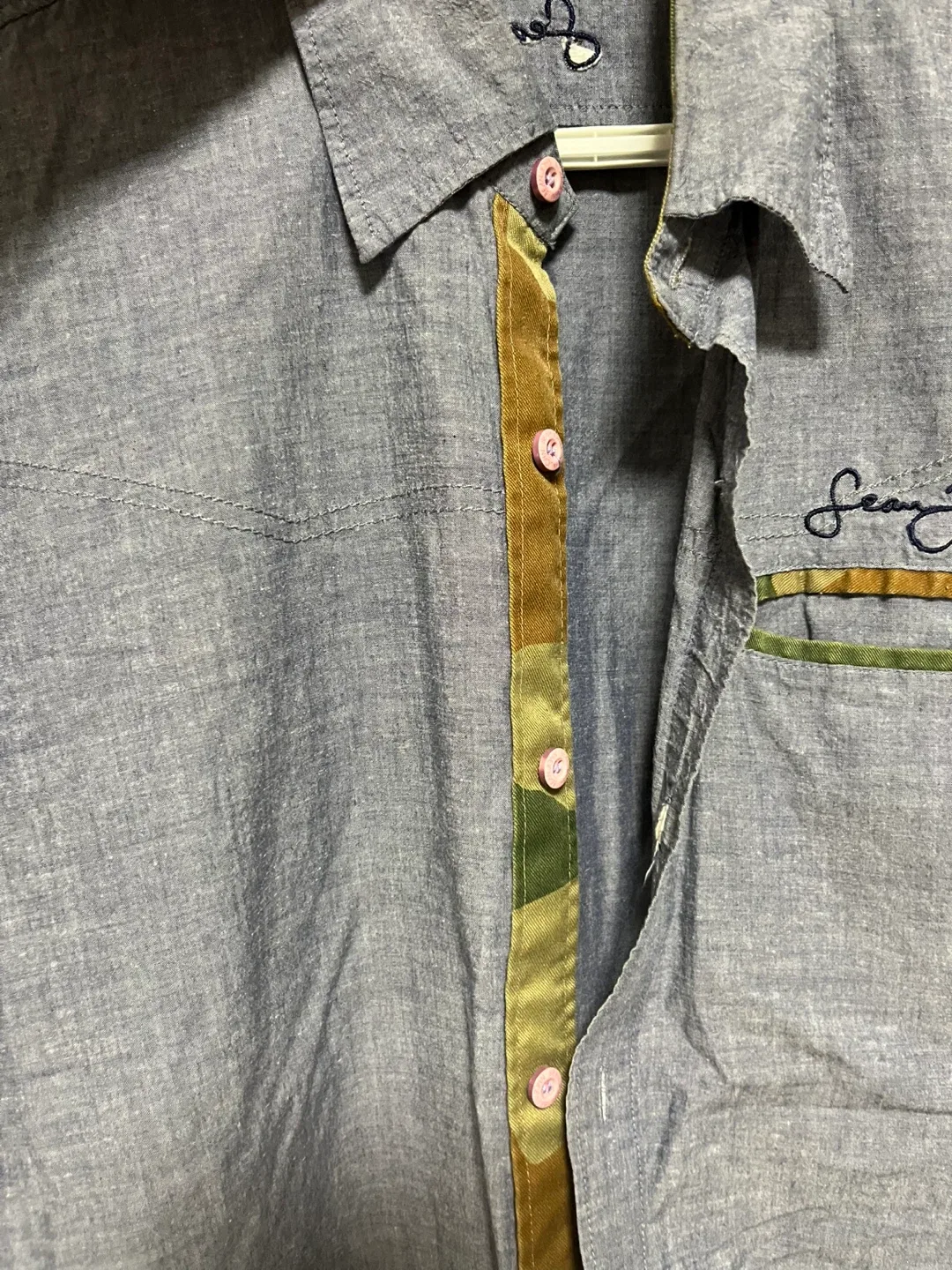 Sean John Men's Short Sleeve Button-Up Shirt Large - photo 4