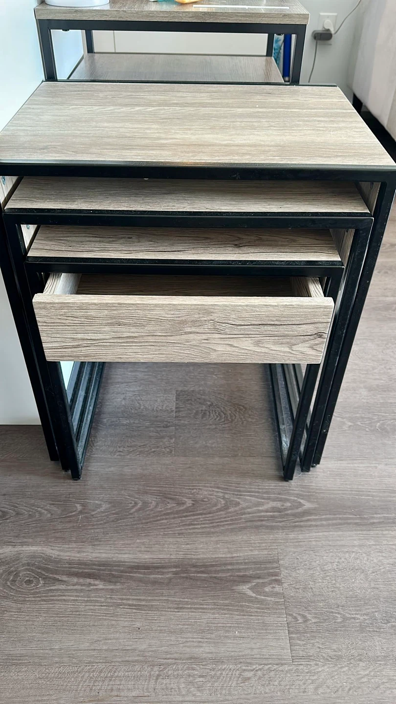 Nesting Side Tables - Wood Grain Finish