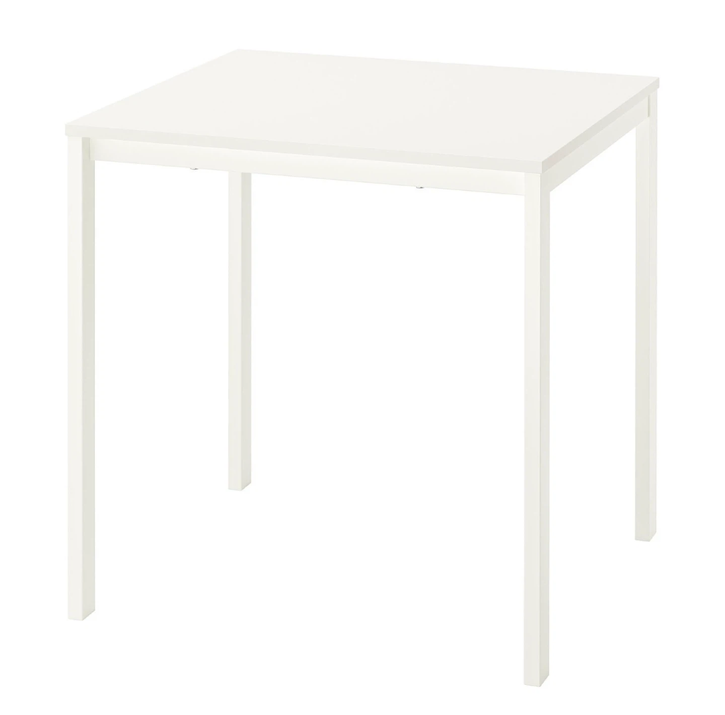 IKEA white square dining table with 2 chairs - photo 2