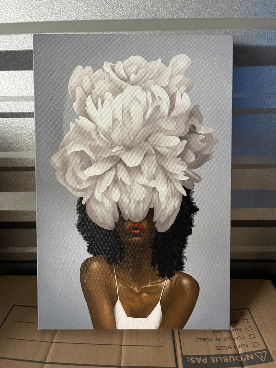 Canvas Print - Woman with Flower Headpiece