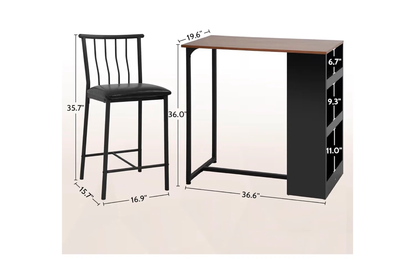 Multipurpose Shelves and Bar Table Set - photo 2