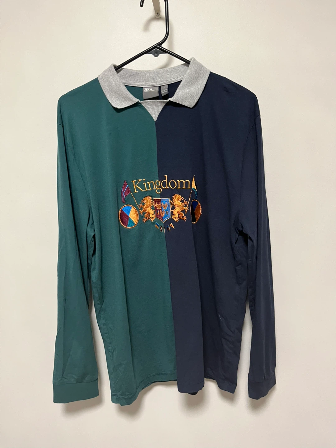 ASOS Colour Block Long Sleeve Rugby Shirt