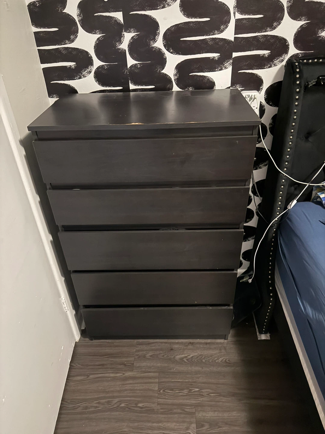 Dark Brown 5-Drawer Dresser