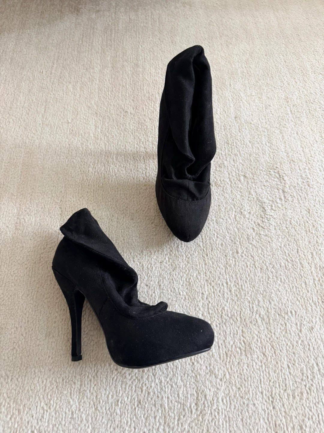 Black Ruched Ankle Boots - photo 5