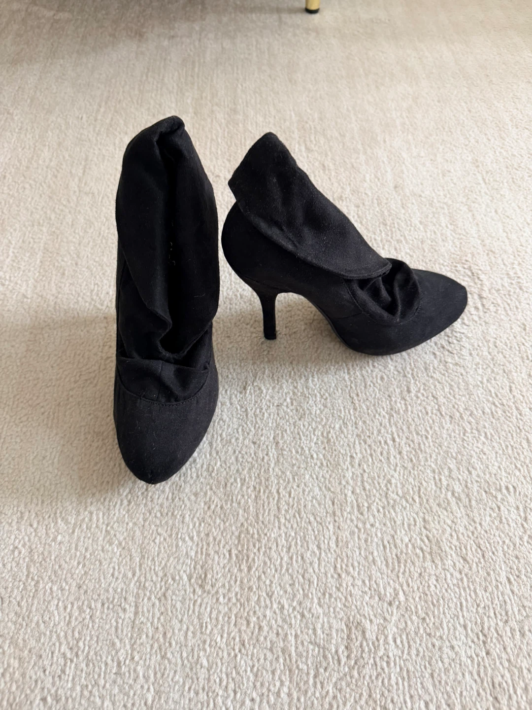 Black Ruched Ankle Boots - photo 2
