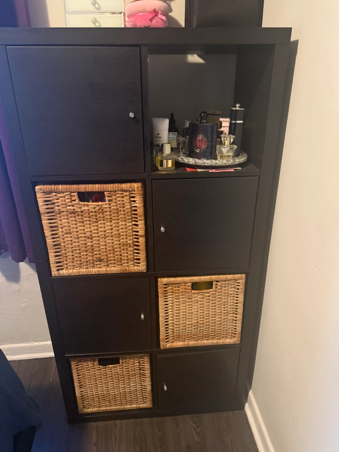IKEA KALLAX Shelving Unit with Baskets and Doors