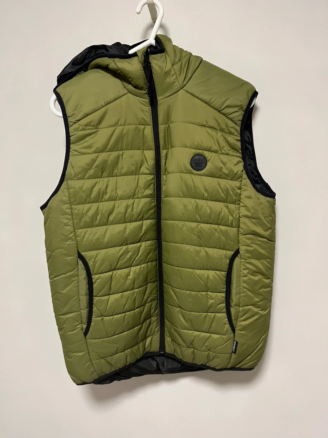 D/STRUCT Puffer Vest - Medium - Olive Green