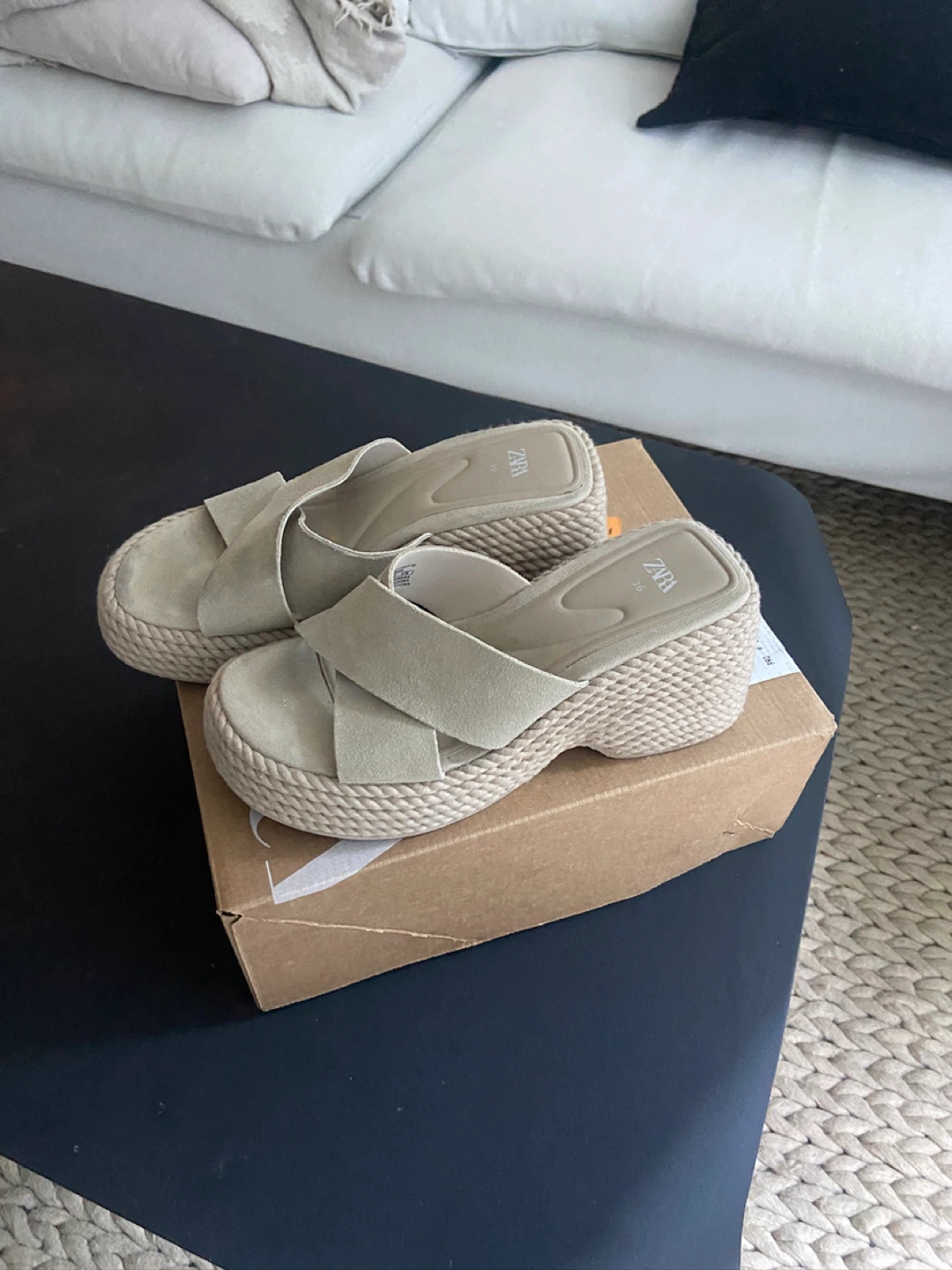 Zara Wedge Sandals (Size 36)