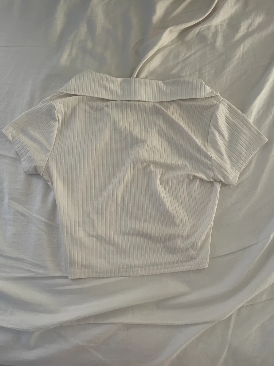 white ribbed polo - photo 3